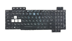 Клавиатура для ноутбука ASUS TUF Gaming FX504 FX505 FX80 чёрная, с белой подсветкой, RU