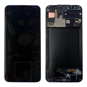 Дисплей Samsung A30s SM-A307 2019 Черный (OLED) в раме