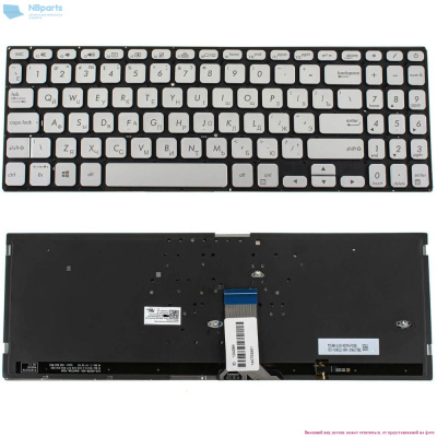 Клавиатура для ноутбука ASUS VivoBook S15 X530 серебро, RU