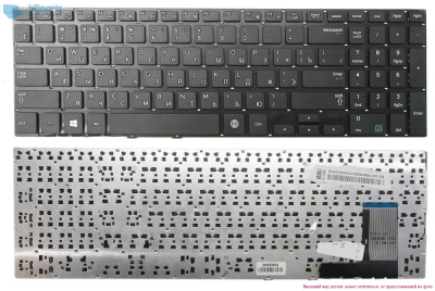 Клавиатура для ноутбука Samsung NP370R5, NP450R5E, чёрная, RU