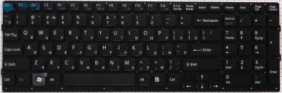 Клавиатура для ноутбука Sony VPC-EC, чёрная, RU