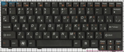 Клавиатура для ноутбука Lenovo IdeaPad S10-2, чёрная, RU