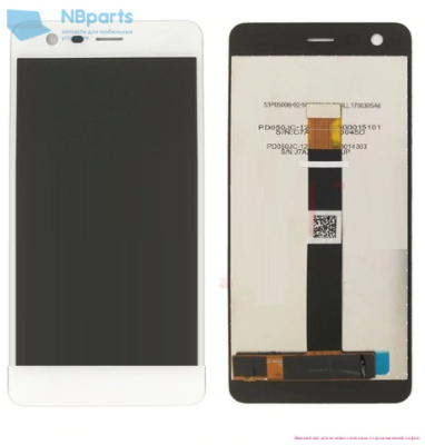 LCD дисплей для Nokia 2 (TA-1029 TA-1035) в сборе с тачскрином Белый