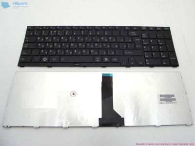 Клавиатура для ноутбука Toshiba Tecra R850, чёрная, с рамкой, RU