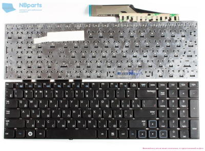 Клавиатура для ноутбука Samsung NP300E5A, NP300V5A V.1, чёрная, RU