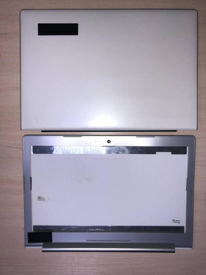Крышка матрицы Lenovo IdeaPad 310-15, 510-15 (A+B) , белая, рамка серая