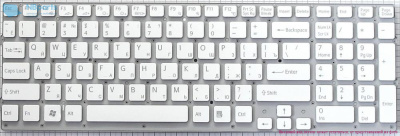 Клавиатура для ноутбука Sony VPC-EC, белая, с рамкой, RU